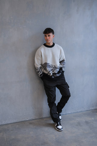 Black Special Effect Sweater