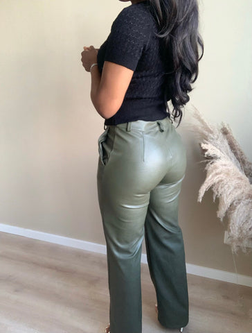 Leather Pants | Groen